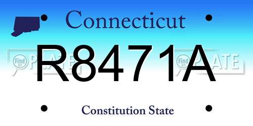 R8471A Connecticut License Plate