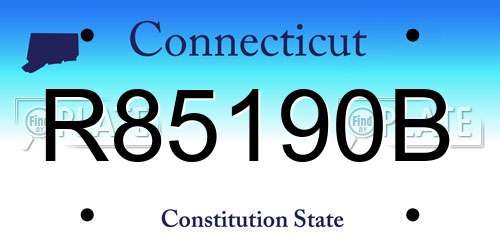 R85190B Connecticut License Plate