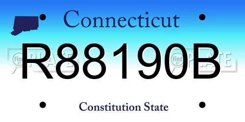 R88190B Connecticut License Plate