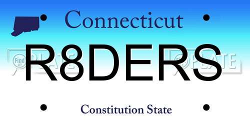 R8DERS Connecticut License Plate
