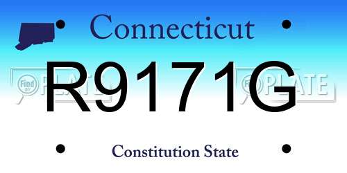 R9171G Connecticut License Plate