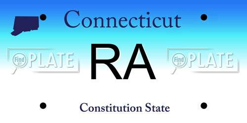 RA Connecticut License Plate