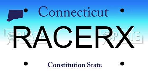 RACERX Connecticut License Plate