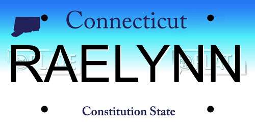RAELYNN Connecticut License Plate
