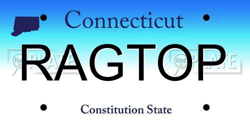 RAGTOP Connecticut License Plate