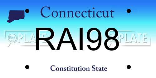 RAI98 Connecticut License Plate