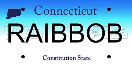 RAIBBOB Connecticut License Plate