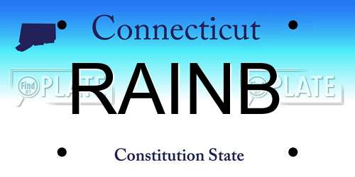 RAINB Connecticut License Plate