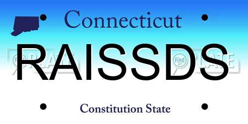 RAISSDS Connecticut License Plate