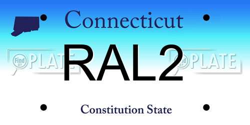 RAL2 Connecticut License Plate