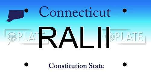 RALII Connecticut License Plate