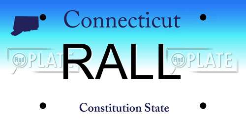 RALL Connecticut License Plate