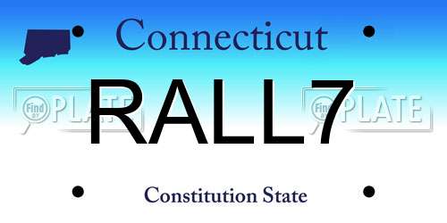 RALL7 Connecticut License Plate