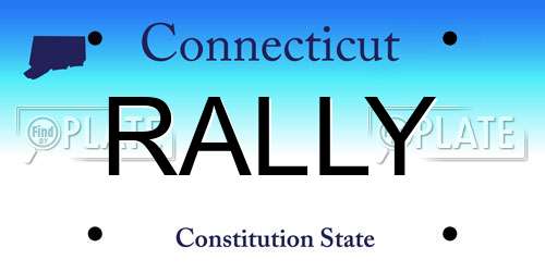 RALLY Connecticut License Plate
