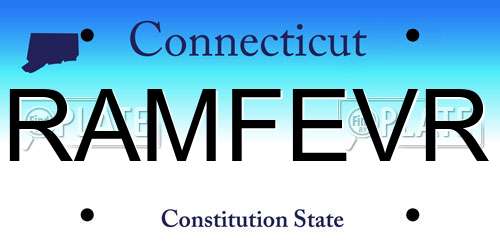 RAMFEVR Connecticut License Plate