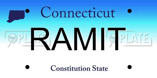 RAMIT Connecticut License Plate