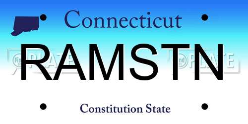 RAMSTN Connecticut License Plate