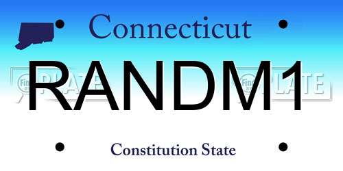 RANDM1 Connecticut License Plate