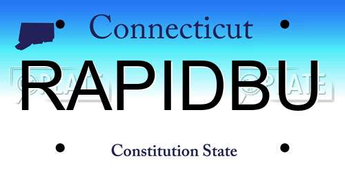 RAPIDBU Connecticut License Plate