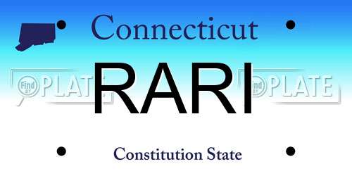 RARI Connecticut License Plate