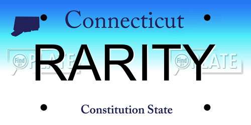 RARITY Connecticut License Plate