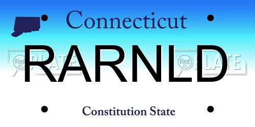 RARNLD Connecticut License Plate