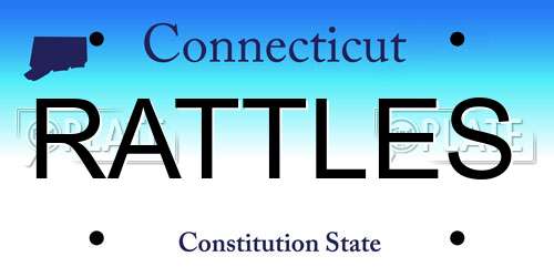 RATTLES Connecticut License Plate
