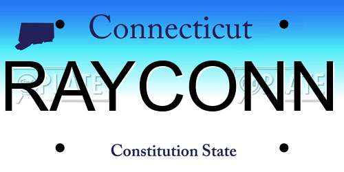 RAYCONN Connecticut License Plate