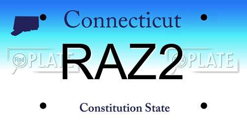 RAZ2 Connecticut License Plate