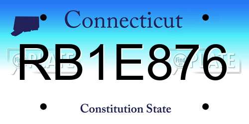 RB1E876 Connecticut License Plate