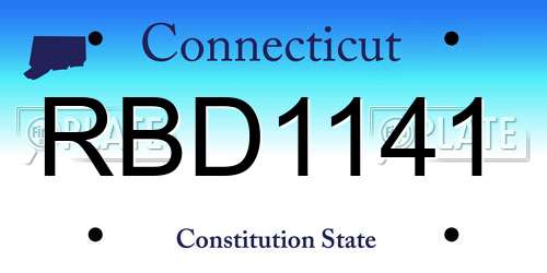 RBD1141 Connecticut License Plate