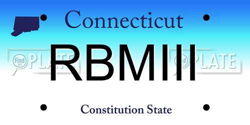 RBMIII Connecticut License Plate