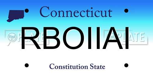 RBOIIAI Connecticut License Plate