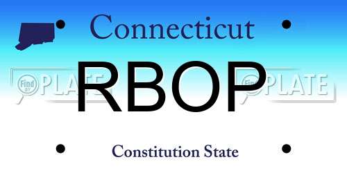 RBOP Connecticut License Plate
