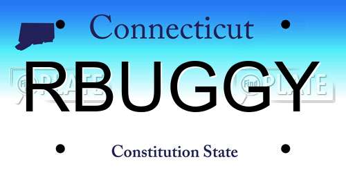 RBUGGY Connecticut License Plate