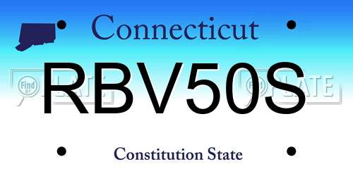 RBV50S Connecticut License Plate