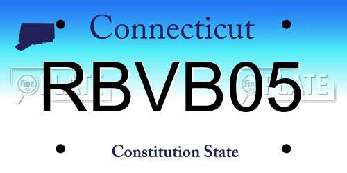 RBVB05 Connecticut License Plate
