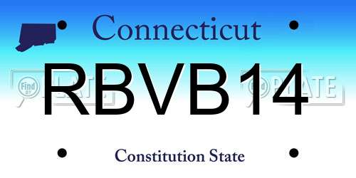 RBVB14 Connecticut License Plate