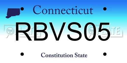 RBVS05 Connecticut License Plate