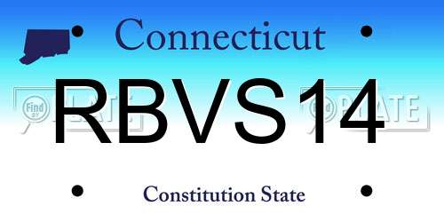 RBVS14 Connecticut License Plate