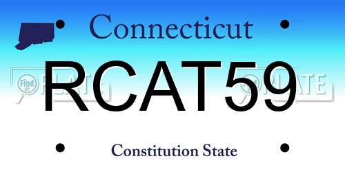 RCAT59 Connecticut License Plate
