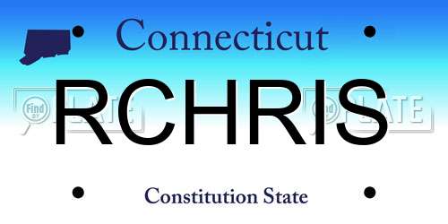 RCHRIS Connecticut License Plate