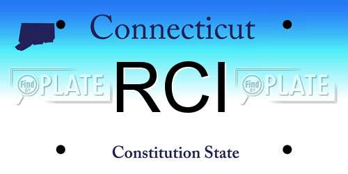 RCI Connecticut License Plate