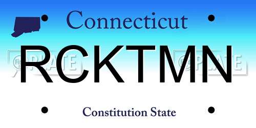 RCKTMN Connecticut License Plate