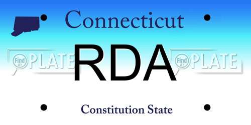 RDA Connecticut License Plate