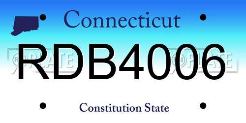 RDB4006 Connecticut License Plate