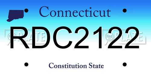 RDC2122 Connecticut License Plate