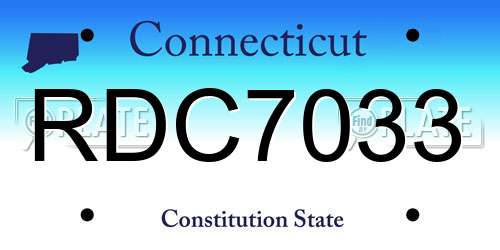 RDC7033 Connecticut License Plate