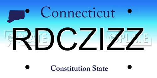 RDCZIZZ Connecticut License Plate