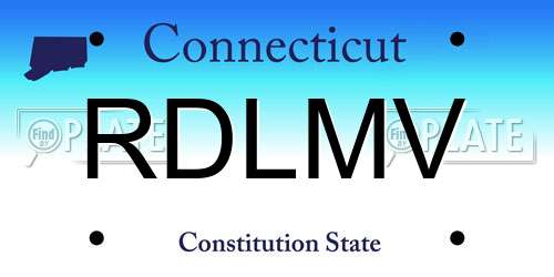 RDLMV Connecticut License Plate